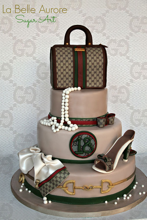 Gucci Birthday Cake
 Food Art Luxury Cakes and Cookies for Fashionistas