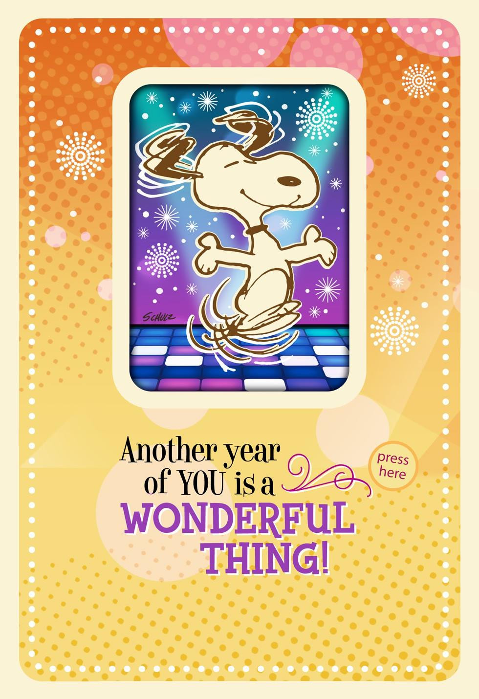 Hallmark Online Birthday Card
 Peanuts Snoopy Happy Dance Musical Birthday Card With