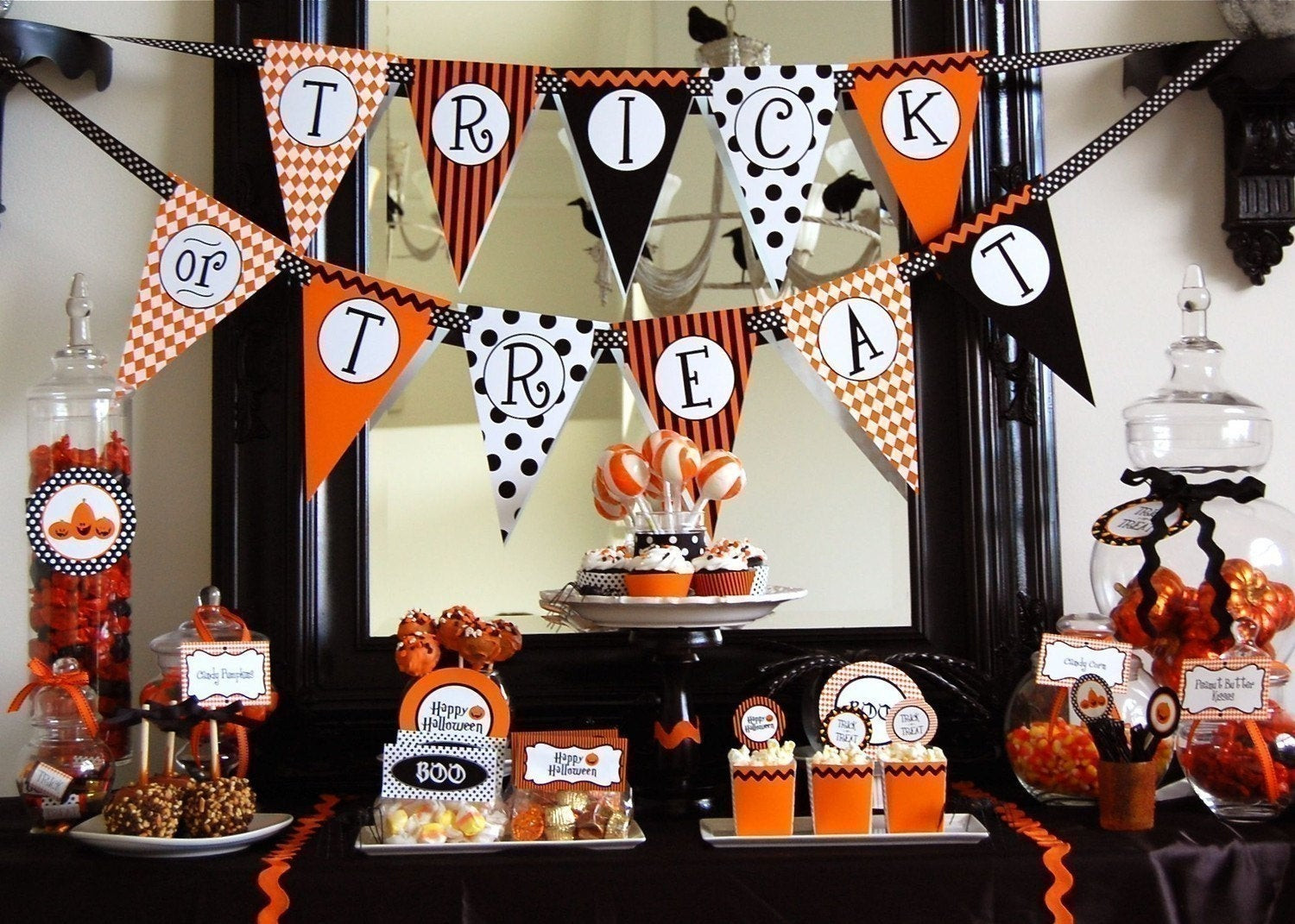 Halloween Birthday Party Decoration Ideas
 Halloween Trick or Treat Printable Party INSTANT DOWNLOAD