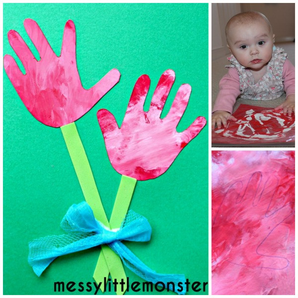 Hand Craft For Kids
 Flower Handprint Craft Messy Little Monster