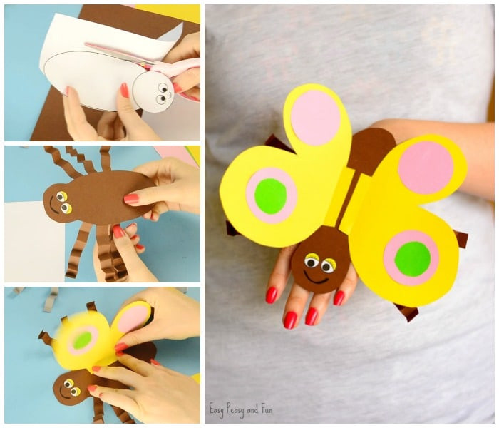 Hand Craft For Kids
 Butterfly Paper Hand Puppet Easy Peasy and Fun
