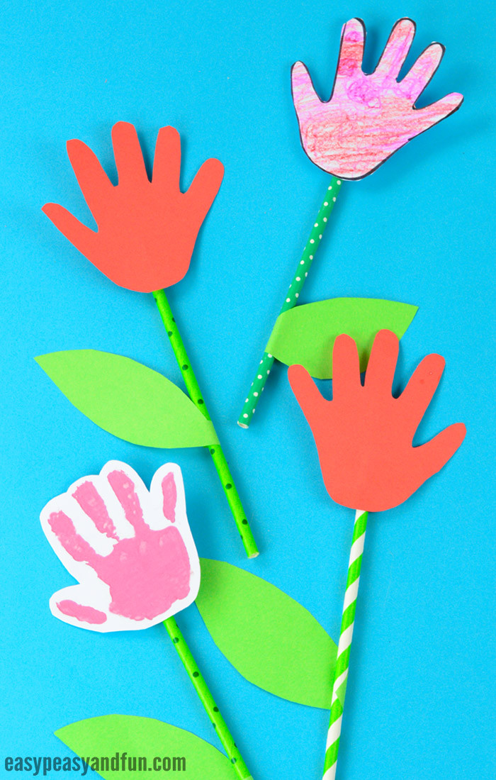 Hand Craft For Kids
 Handprint Flower Craft Simple Art or Craft Project