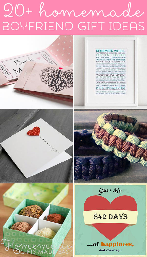 Handmade Gift Ideas For Boyfriend
 Best Homemade Boyfriend Gift Ideas Romantic Cute and