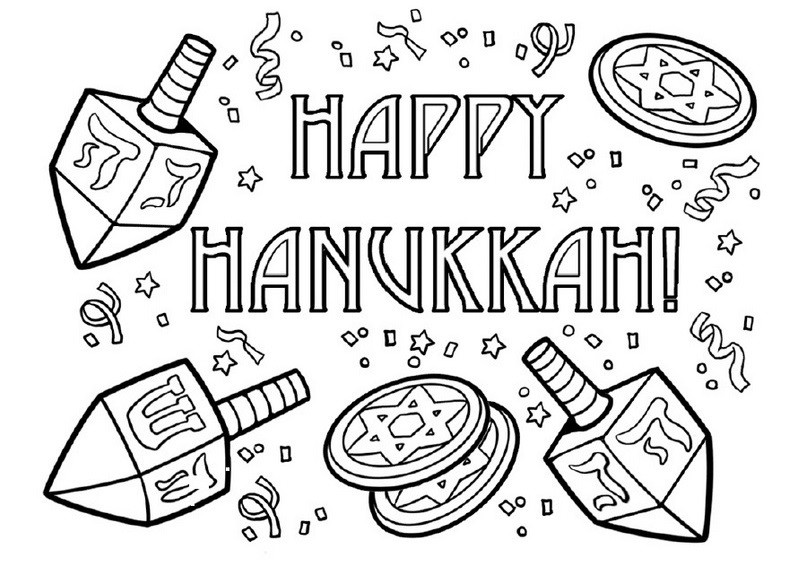 Hanukkah Coloring Pages
 Free Printable Hanukkah Coloring Pages for Kids Best