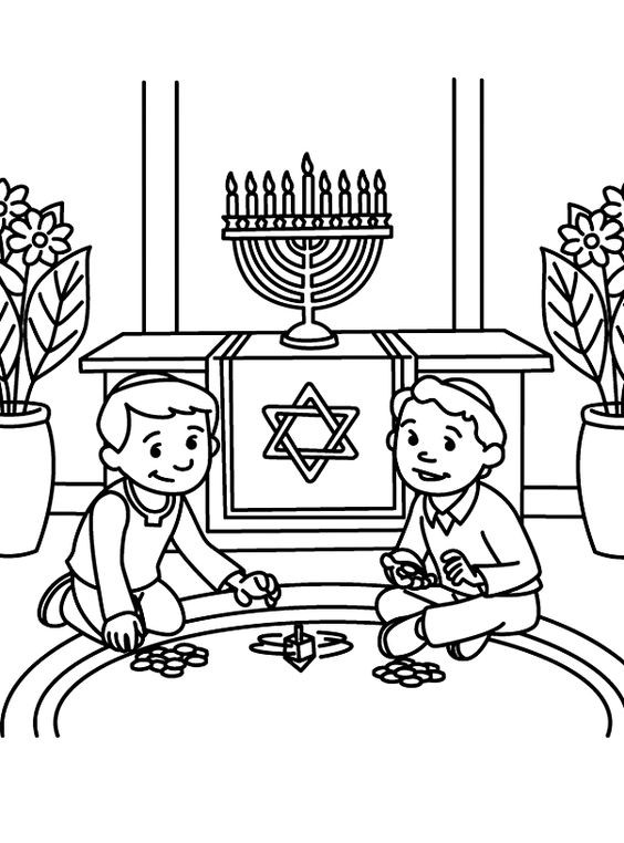 Hanukkah Coloring Pages Free Printables
 Free Printable Hanukkah Coloring Pages for Kids Best