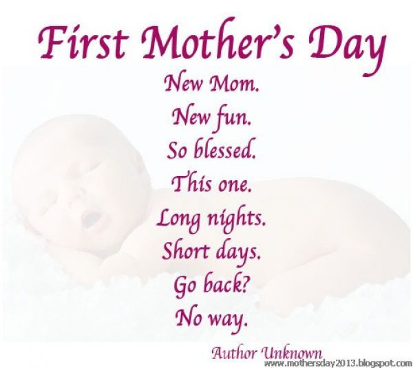 Happy 1St Mothers Day Quotes
 1st Mothers Day Poems Poem My First Mothers Day Tasting