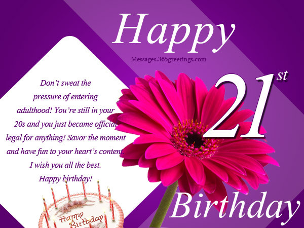 Happy 21St Birthday Quotes
 21st Birthday Wishes Messages and Greetings