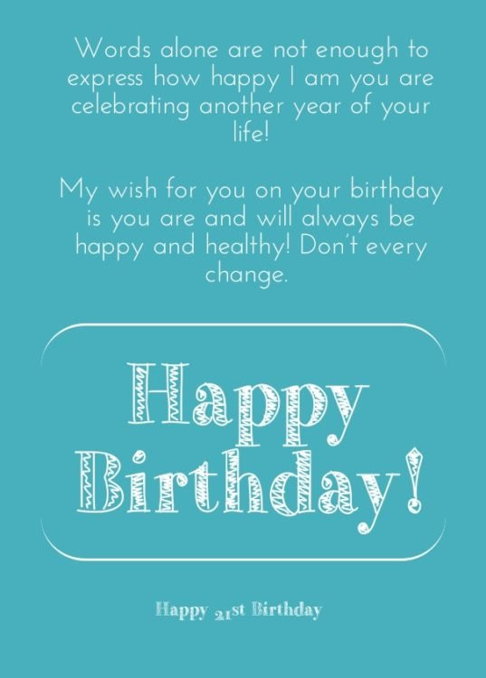 Happy 21St Birthday Quotes
 114 EXCELLENT Happy 21st Birthday Wishes and Quotes BayArt
