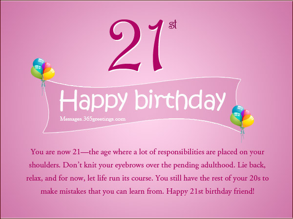Happy 21St Birthday Quotes
 21st Birthday Wishes Messages and Greetings