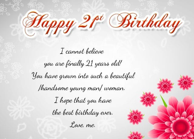 Happy 21St Birthday Quotes
 Happy 21 Birthday 21St Birthday for Her