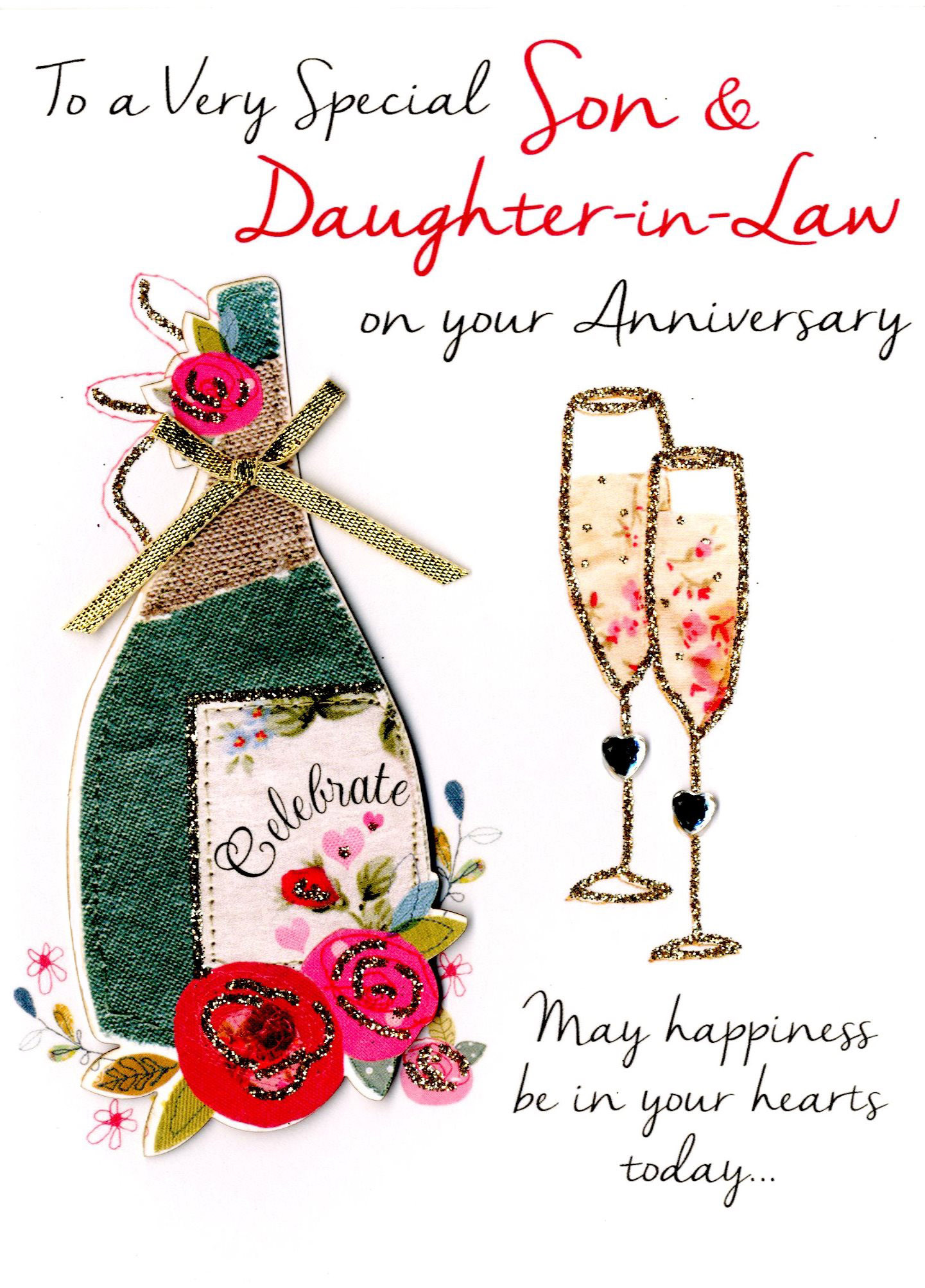 Happy Anniversary Quotes For Daughter And Son In Law
 Son & Daughter In Law Anniversary Greeting Card