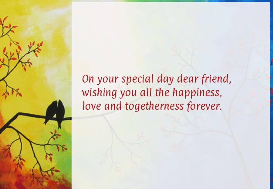 Happy Anniversary Quotes For Friends
 Wedding Greetings Sms