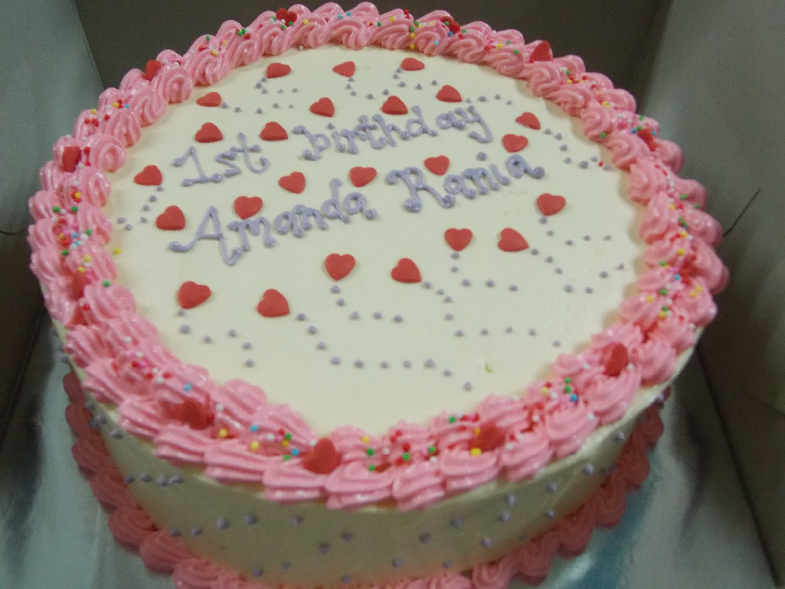 Happy Birthday Amanda Cake
 MyCupcakes Happy 1 yr old AMANDA RANIA