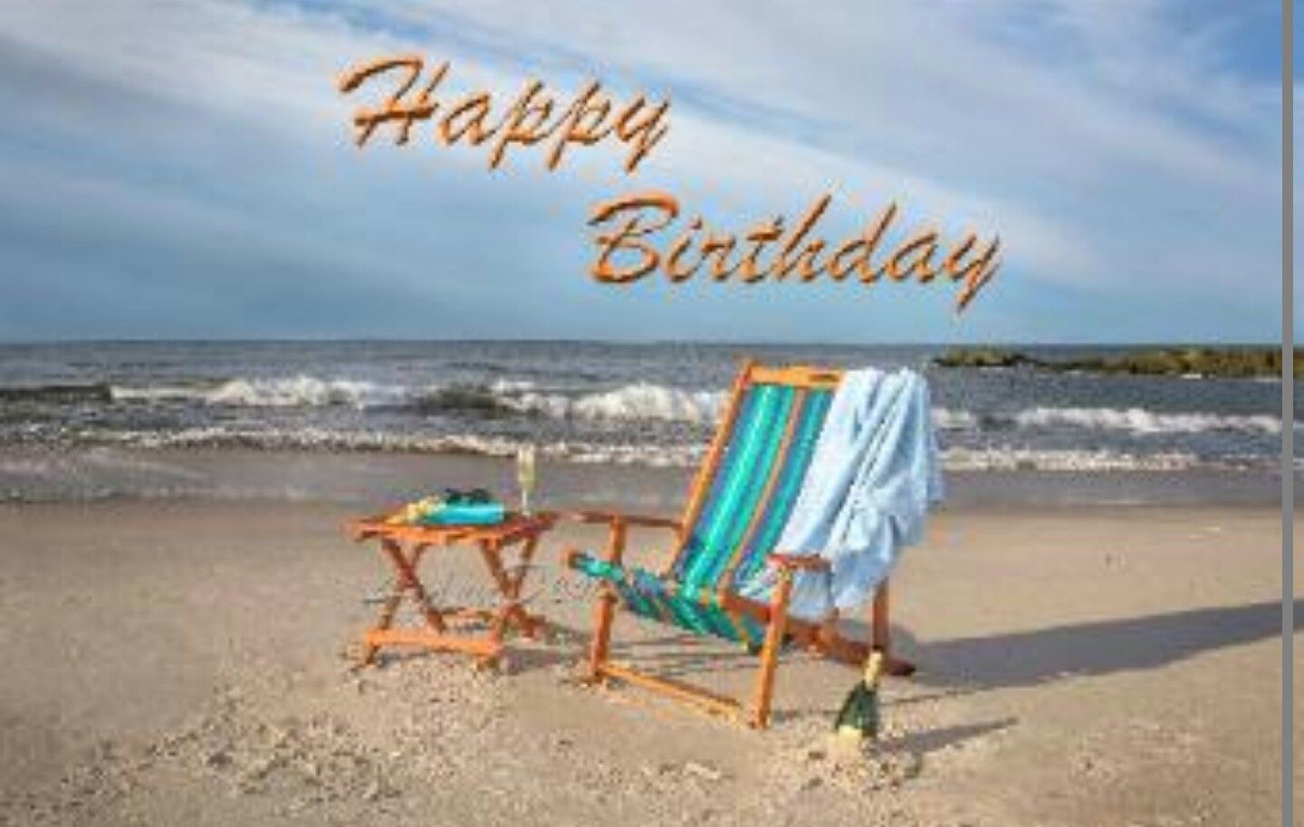 Happy Birthday Beach Quotes
 Happy Birthday Beach chairs Ocean front
