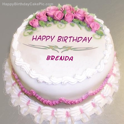 Happy Birthday Brenda Cake
 Pink Rose Birthday Cake For Brenda