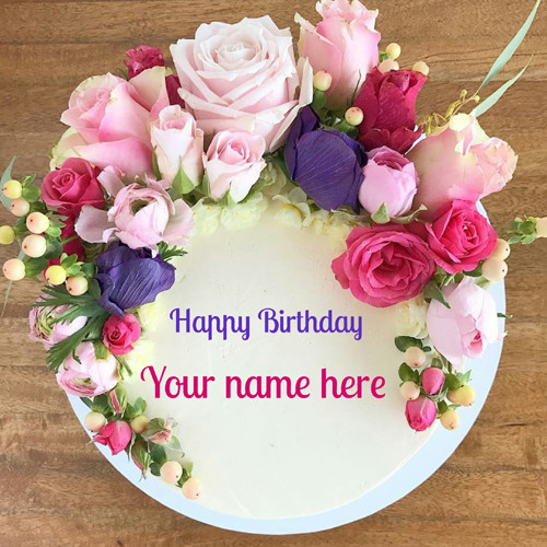 Happy Birthday Cake Pictures With Name
 Print or Write Your Name on Greetings and Name Pics line