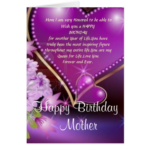 Happy Birthday Card For Mom
 Happy Birthday Mom Greeting Card