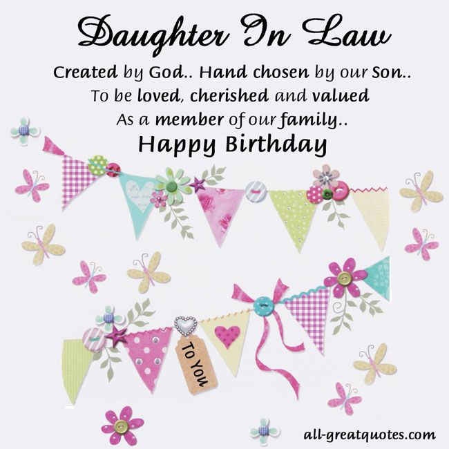 Happy Birthday Daughter In Law Quotes
 Sweetest Daughter in law birthday cards to share