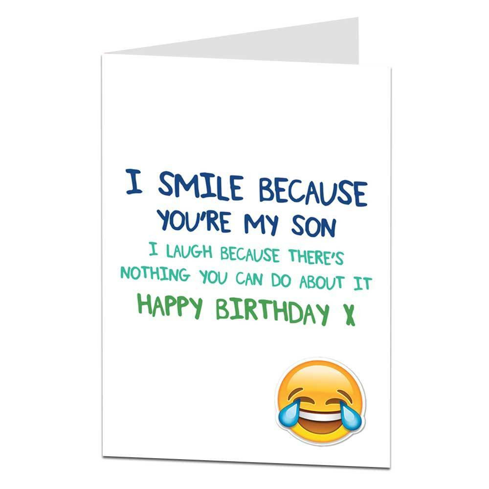 Happy Birthday Funny Son
 Funny Happy Birthday Card For Son Perfect For 30th 40th