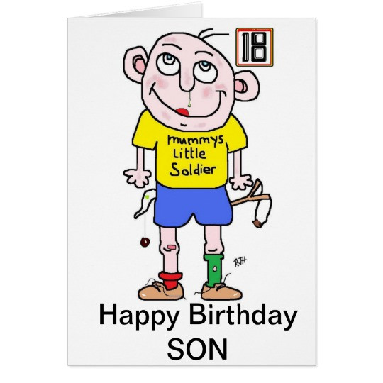 Happy Birthday Funny Son
 18TH BIRTHDAY CARD MALE