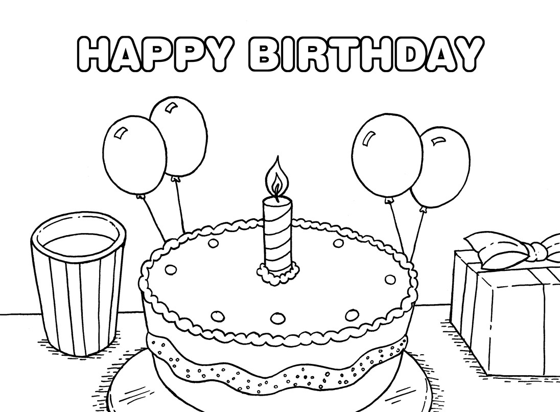 Happy Birthday Girl Coloring Pages
 happy birthday coloring pages for kids