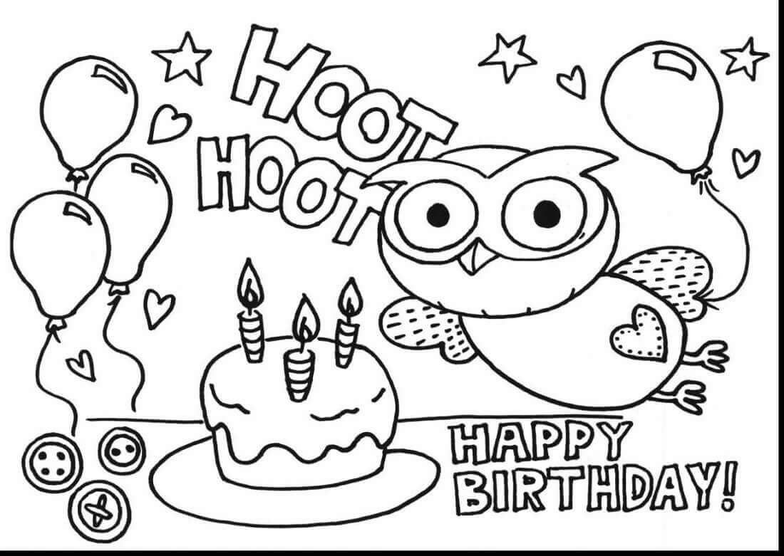 Happy Birthday Girl Coloring Pages
 25 Free Printable Happy Birthday Coloring Pages