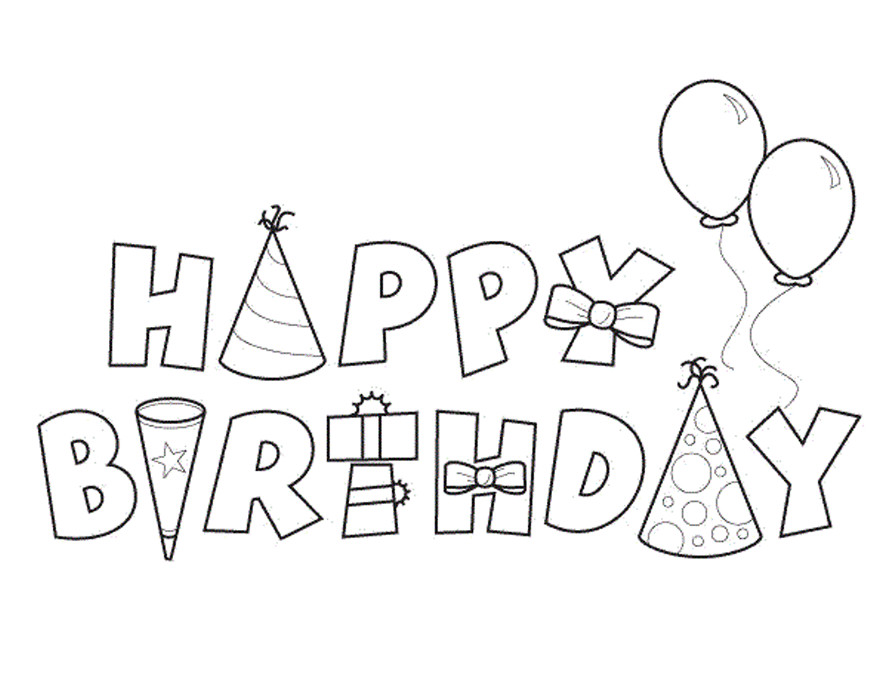 Happy Birthday Girl Coloring Pages
 Happy Birthday Coloring Pages 2018 Dr Odd