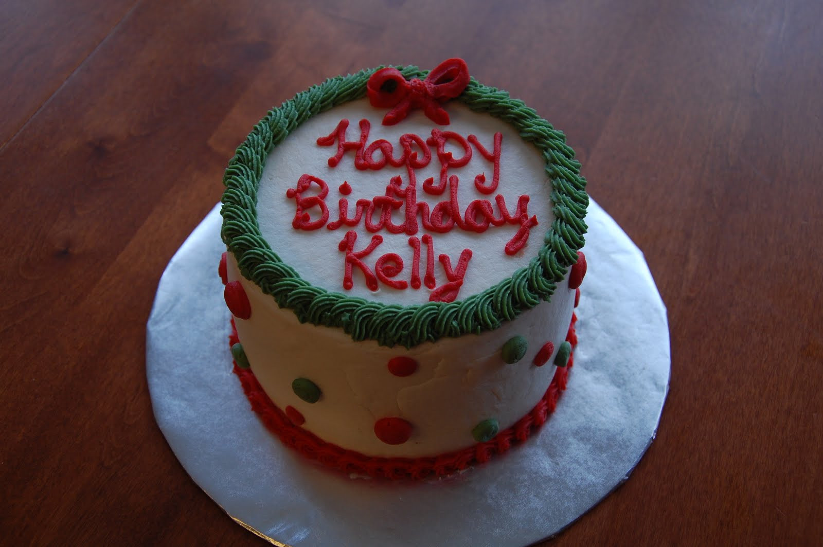 Happy Birthday Kelly Cake
 Angela Barton s Cakes Happy Birthday Christmas style
