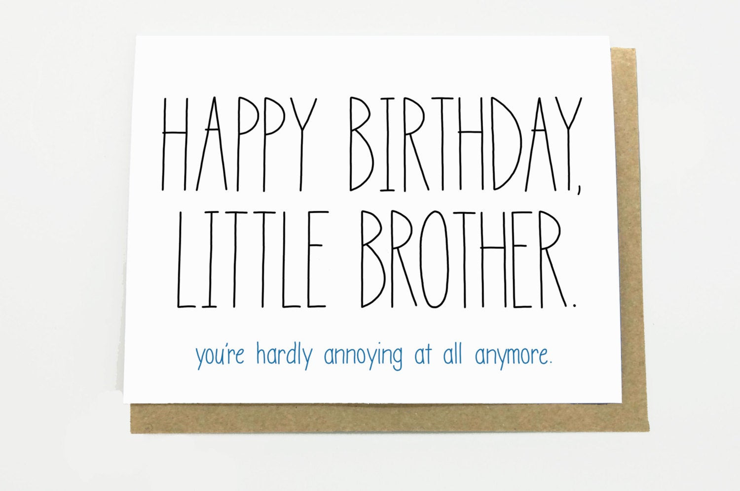 Happy Birthday Lil Brother Funny
 Funny Birthday Card Little Brother You re by CheekyKumquat