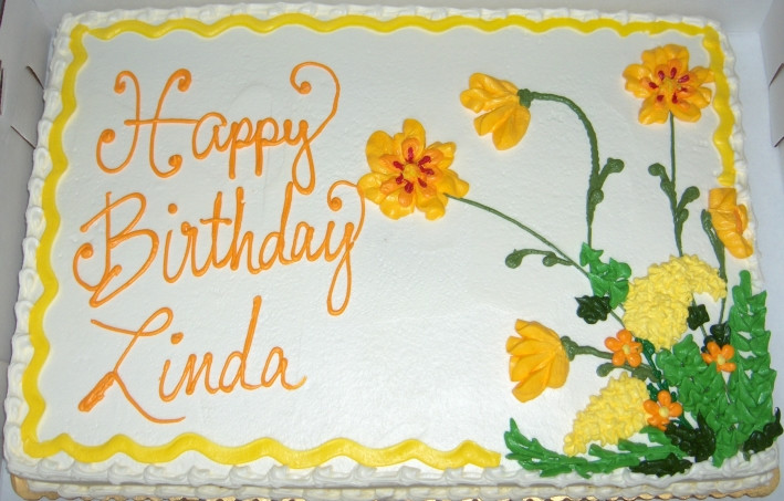Happy Birthday Linda Cake
 Gourmet Touch Bakery Gallery Specialty Birthday