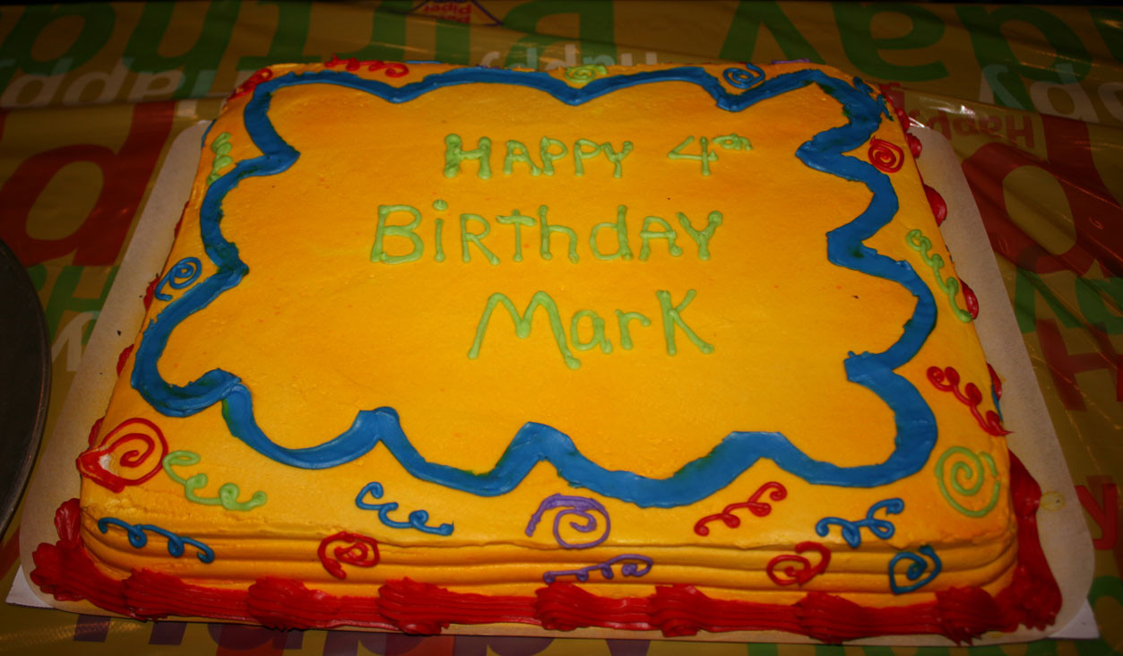 Happy Birthday Mark Cake
 John Kelly and Kids December 2008 page 4