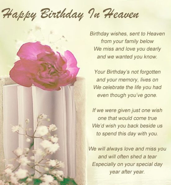 Happy Birthday Mom In Heaven Quotes
 BIRTHDAY QUOTES FOR HUSBAND IN HEAVEN image quotes at