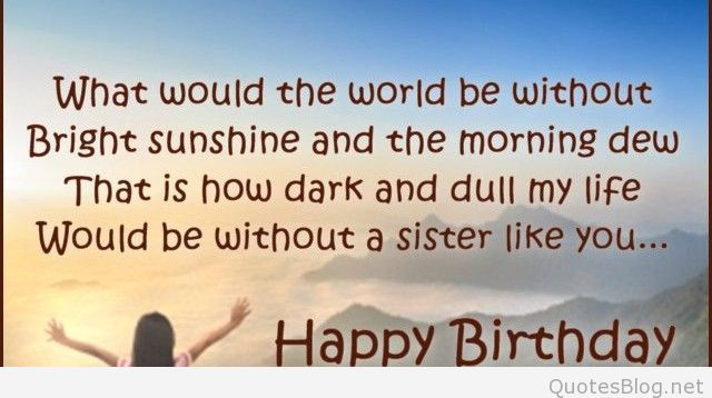 Happy Birthday Quotes For Your Sister
 birthday cards 2015