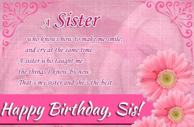 Happy Birthday Quotes For Your Sister
 Happy Birthday Sister Poems Happy Birthday Little or Big