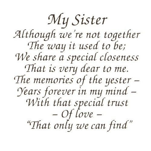 Happy Birthday Sister Poems Funny
 Best 25 Sister poems ideas on Pinterest