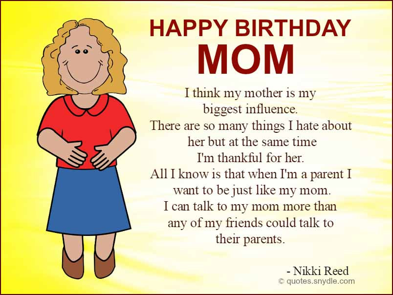 Happy Birthday Son Quotes From Mom
 Happy Birthday Mom Quotes Quotes and Sayings