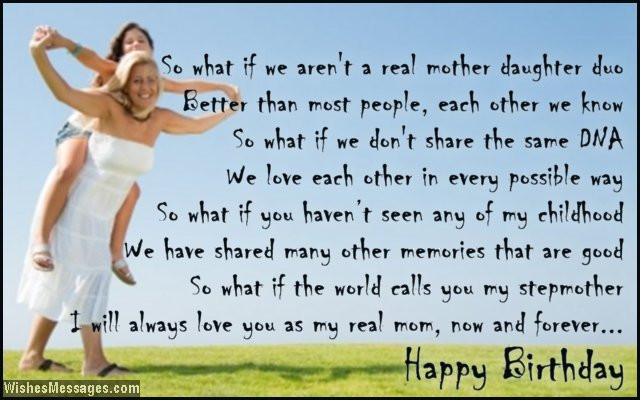 Happy Birthday Stepdaughter Quotes
 Birthday Poems for Stepmom – WishesMessages