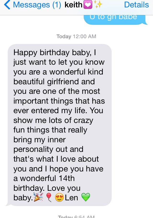Happy Birthday Wishes Text
 Text from bae on Relationship goals