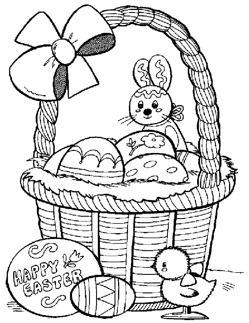 Happy Easter Coloring Pages Free Printable
 Easter Pages To Color