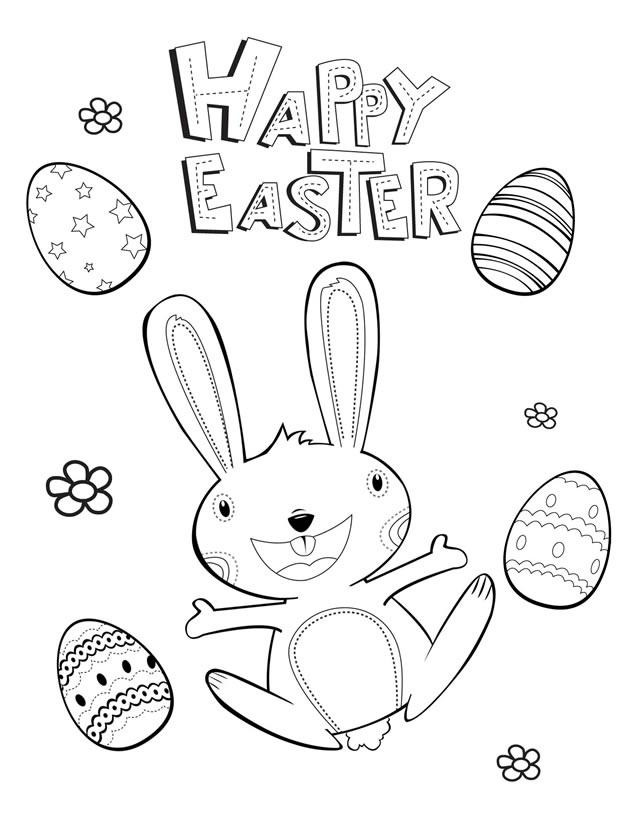 Happy Easter Coloring Pages Free Printable
 Easter coloring pages Happy Easter