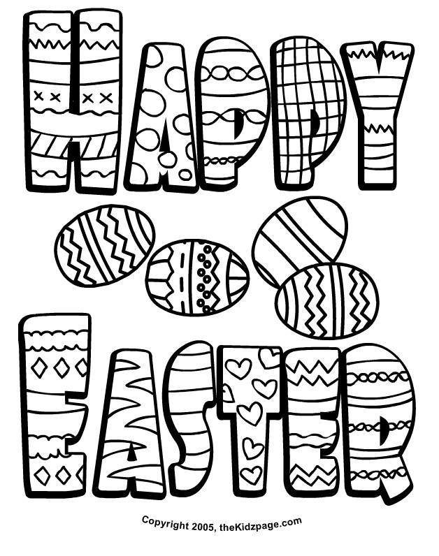 Happy Easter Coloring Pages Free Printable
 Happy Easter Wishes Free Coloring Pages for Kids