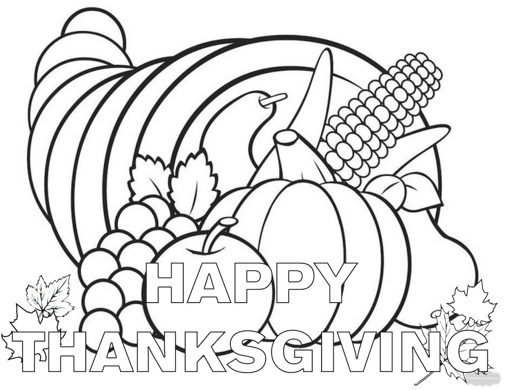 Happy Thanksgiving Coloring Pages For Boys
 Thanksgiving Coloring Pages
