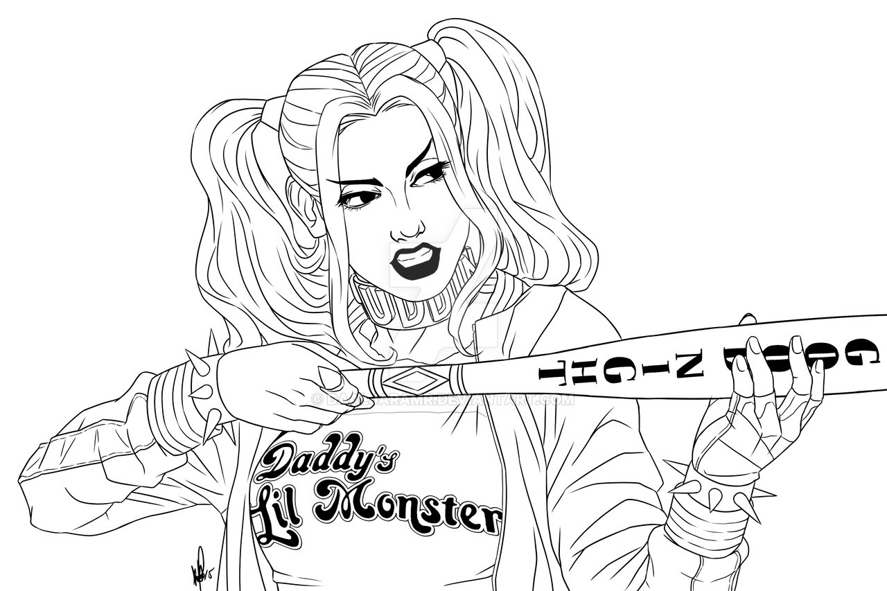 Harley Quinn Coloring Pages For Kids
 Coloring Pages Harley Quinn Free