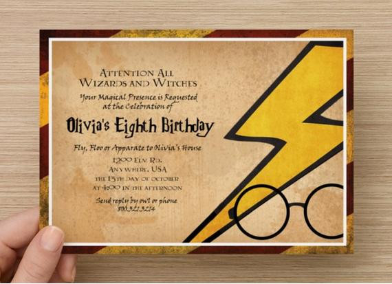 Harry Potter Birthday Invitations
 Harry Potter Invitation Magical Party Digital File