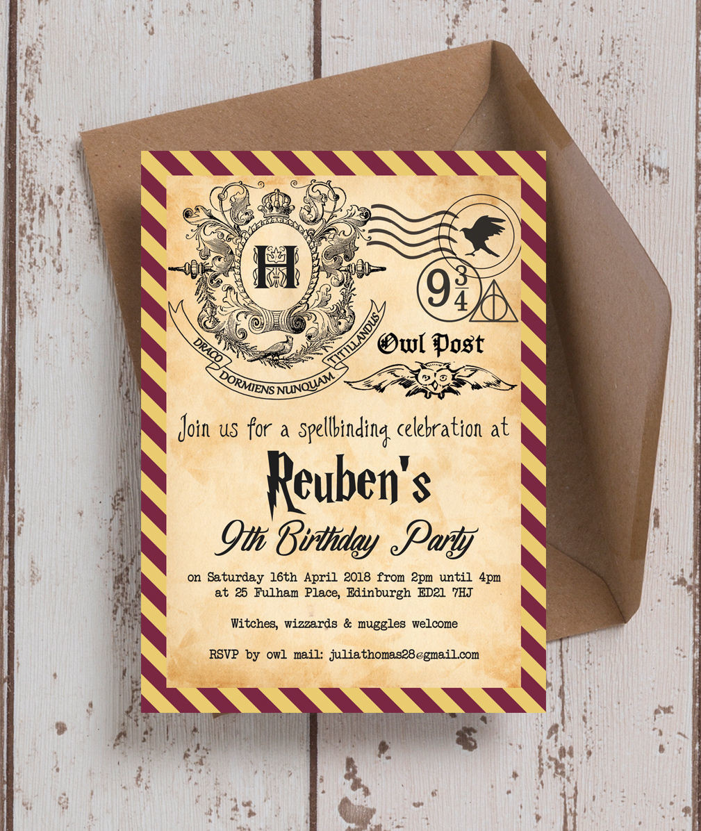 Harry Potter Birthday Invitations
 Harry Potter Ticket Invitation Template – FREE Printable
