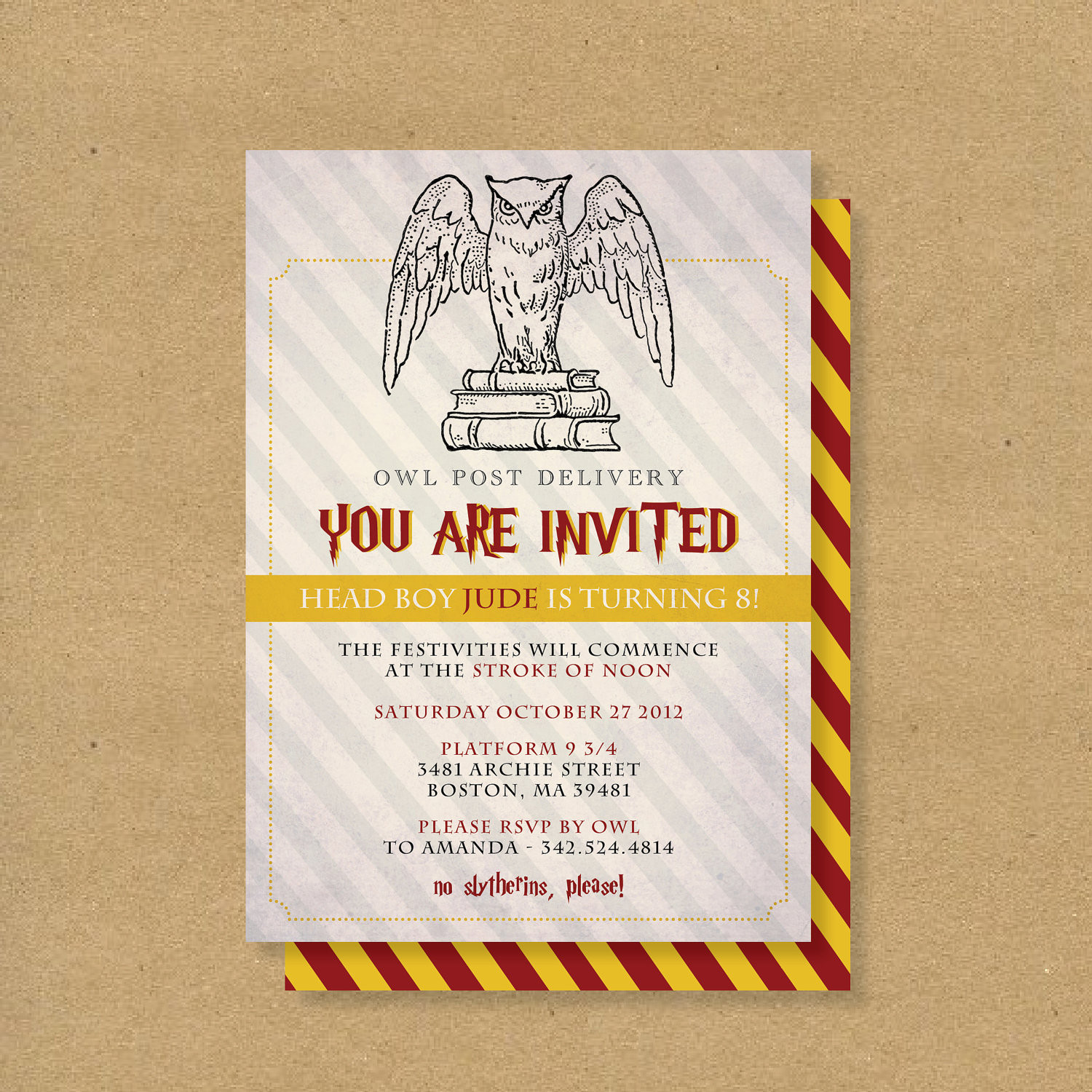 Harry Potter Birthday Invitations
 Printable Birthday Invitation HARRY POTTER WIZARD by