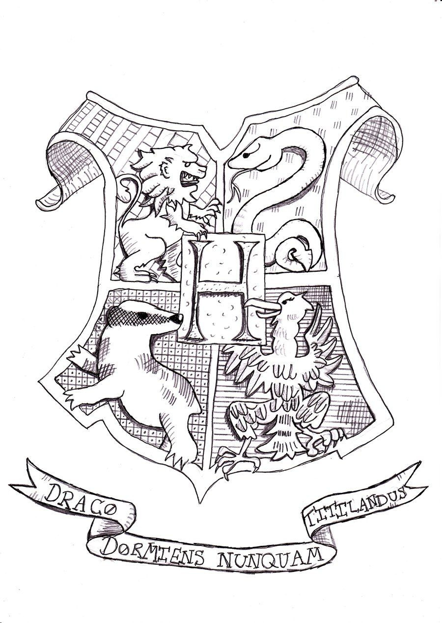 Harry Potter Coloring Book
 Harry Potter Coloring Pages Hogwarts Crest Coloring Home