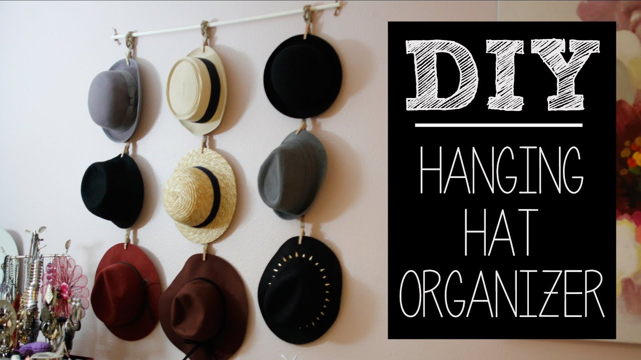 Hat Organizer DIY
 DIY Hat Hanger Organizer Easy