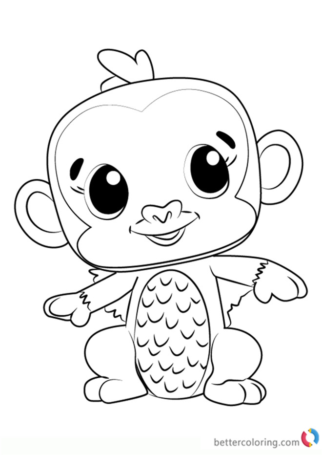 Hatchimal Coloring Pages
 Monkiwi from Hatchimals Coloring Pages Free Printable
