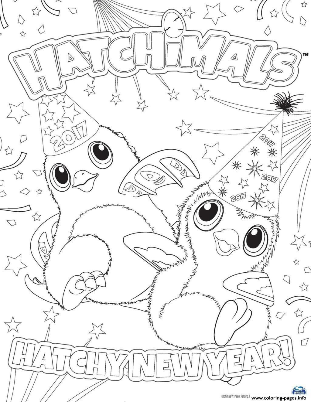 Hatchimal Coloring Pages
 Print Hatchimals happy newyear 2017 hatchy coloring pages